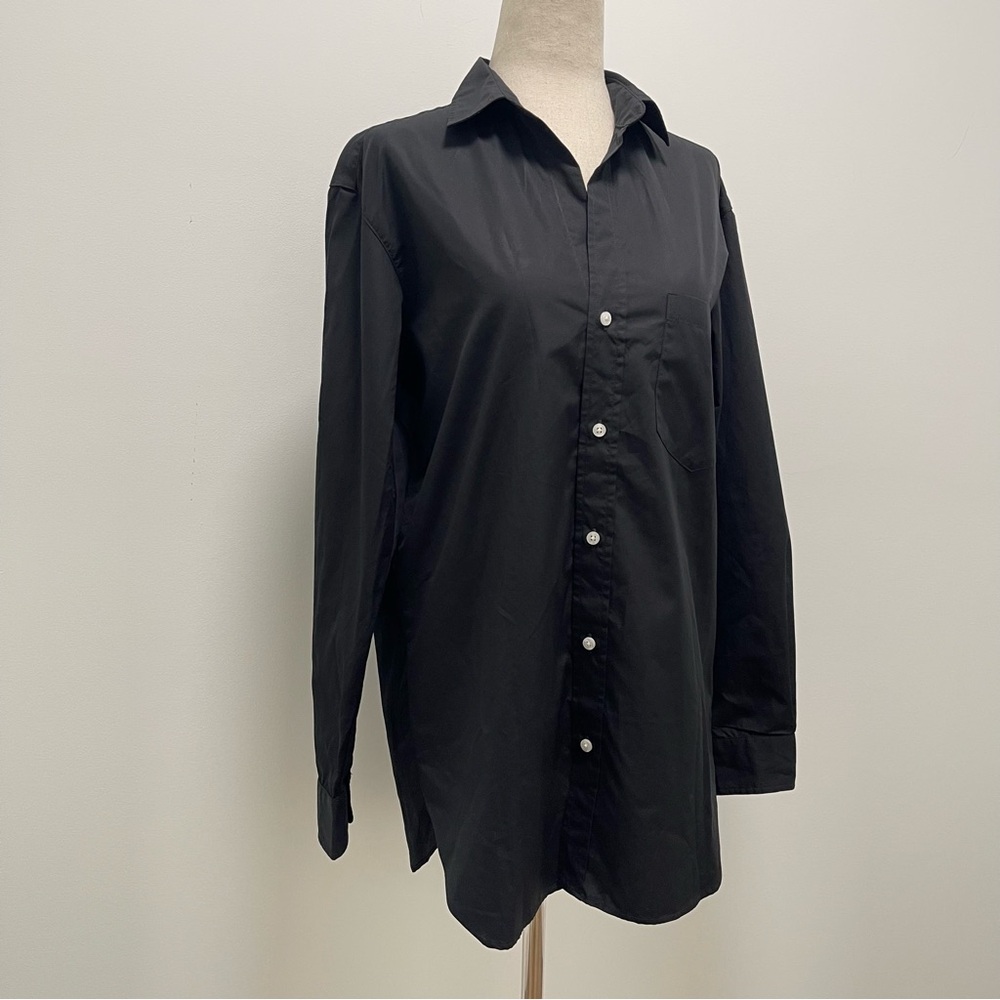 Frank & Eileen Joedy Boyfriend Button Front Black Shirt Size X-Small - Picture 3 of 13